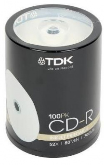 CD-R TDK 700MB (box 100) 52x Printable