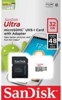 Карта пам'яті SanDisk Ultra microSDHC 32GB Class 10+ adapter