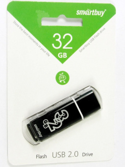 Flash-пам'ять Smartbuy Glossy series Black 32Gb USB 2.0