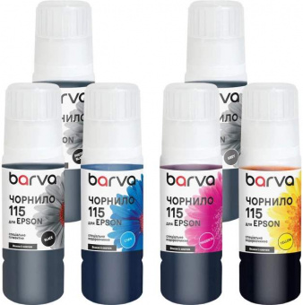 Комплект чорнил Barva 115 Epson L8160/L8180 (BP/B/G/C/M/Y) 6х70ml