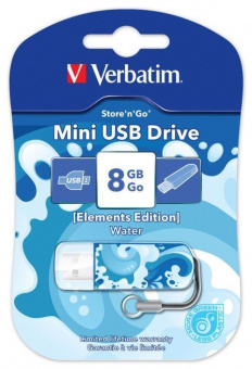 Flash-память Verbatim Mini 8Gb USB 2.0 Water
