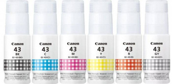 Комплект Оригинальных чернил GI-43 Canon Pixma G540/G640 (B/C/M/Y/R/G) 6x70ml