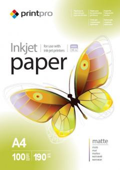 PrintPro A4 (100л) 190г/м2 матовая фотобумага