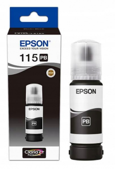 Оригинальные чернила Epson (115) L8160/L8180 (Photo Black) 70ml (C13T07D14A)